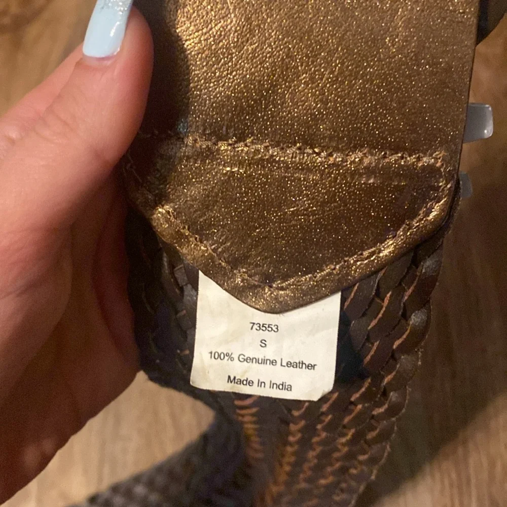 Y2K Genuine Leather Wide Woven Belt